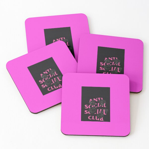 Item preview, AntiSocial Club Black Roses and Light Pink Font designed and sold by SimplyPsycho.