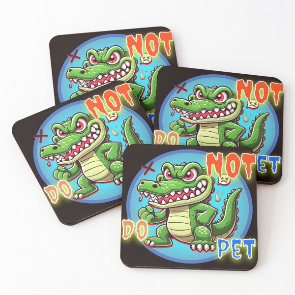 Item preview, Fierce Crocodile - "Do Not Pet" Warning designed and sold by SportyAndArtful.
