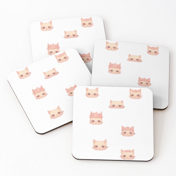 Item preview, PINK PRINCESS KITTY CAT FACES CUTE MINI STICKER PACK SET designed and sold by Arts4U.