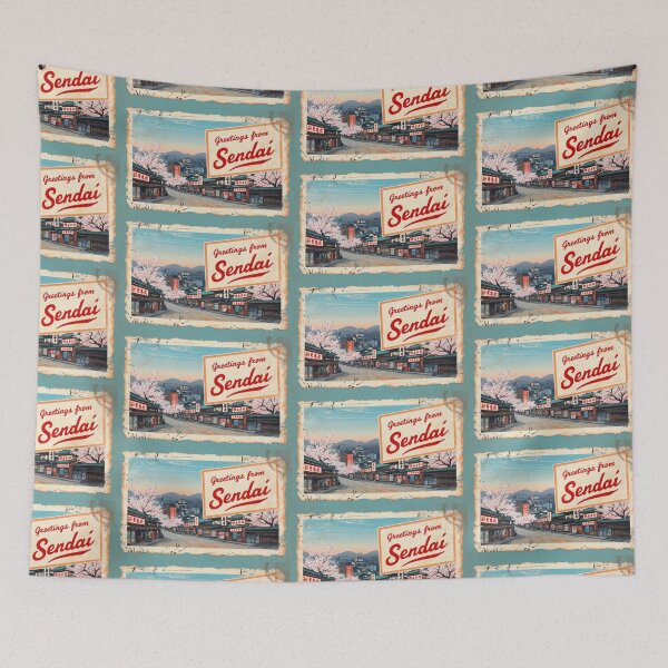 Item preview, Greetings from Sendai Japan Postcard Vintage Retro Travel Vintage designed and sold by TravelPostcardGems.