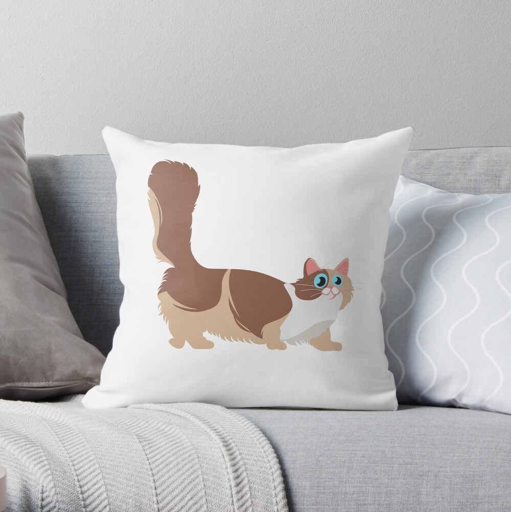 Adorable Munchkin Cat Gifts Throw Pillow