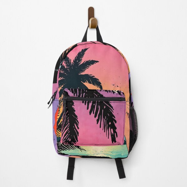 Item preview, Miami Florida USA Retro Anime Girl 80s Vintage Travel designed and sold by Retro-Anime9.