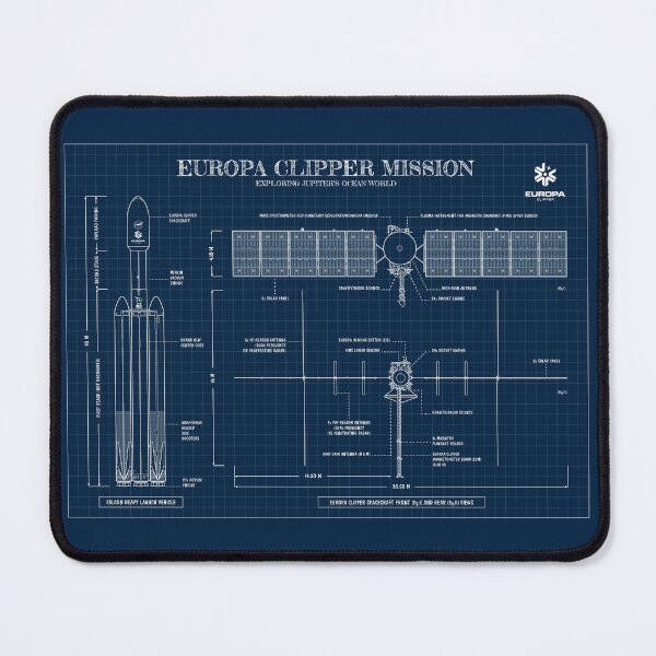 Artikelvorschau, Europa Clipper Mission (Navy Blueprint) entworfen und verkauft von BGALAXY.