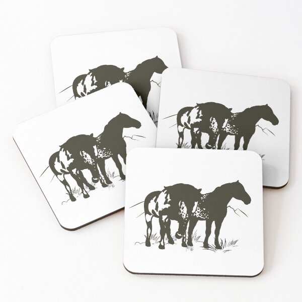 Item preview, Pinto and Appaloosa Wild Horses designed and sold by DesignByRoseCo.