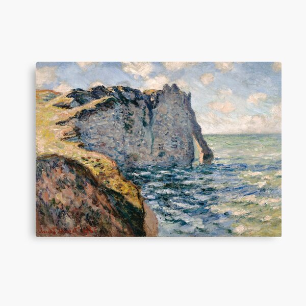 The Cliff of Aval Etretat by Claude Monet. Canvas Print