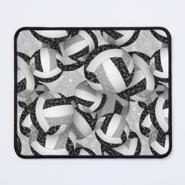 Item preview, Boho feathers paisleys black gray volleyball designed and sold by katzdzynes.