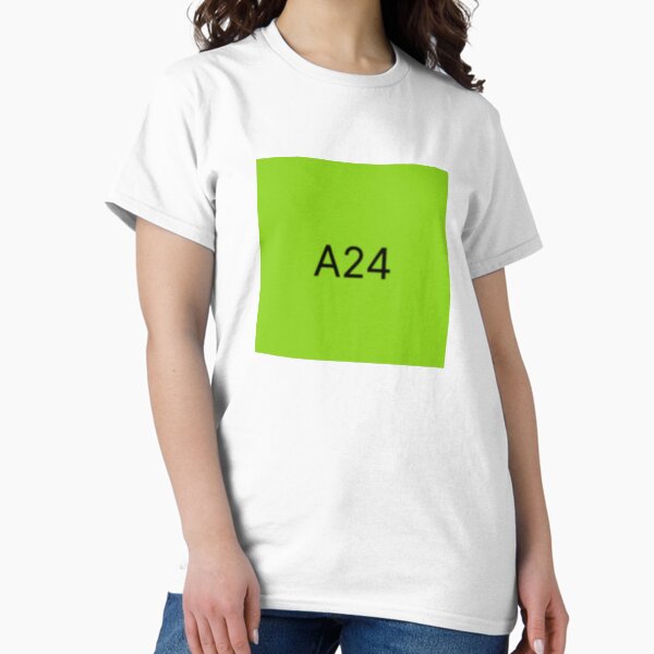 Vista previa del artículo con la obra «Logotipo de Brat A24 en mayúsculas», diseñado y vendido por femme McCulley.