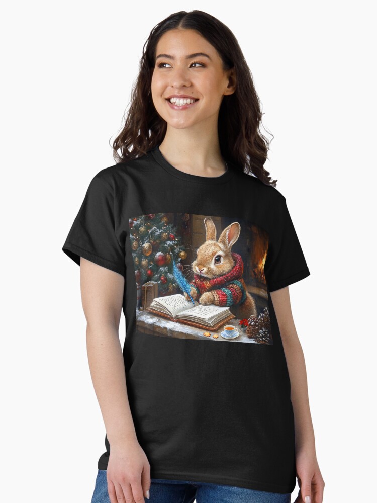 Thumbnail 1 of 7, Classic T-Shirt, Peter Rabbit's Christmas List designed and sold by phatpuppyart.