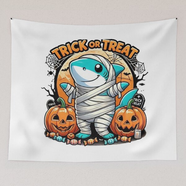 Item preview, Mummy Shark Scary Spooky Season Funny Halloween Costume Crew designed and sold by SztylishDesigns.