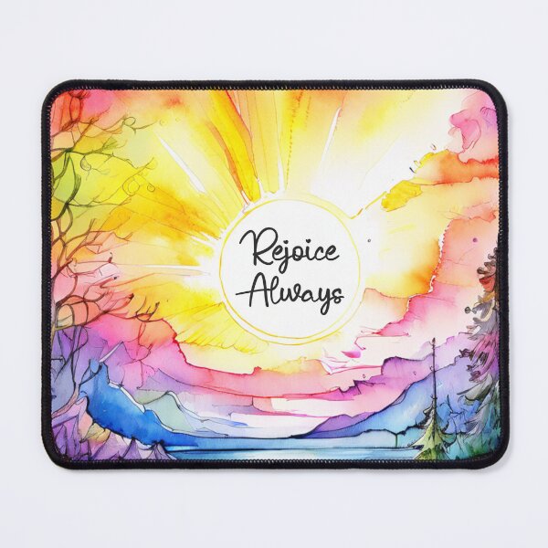 Item preview, Rejoice Always Bible Verse Watercolor Scene designed and sold by ANewGlory.