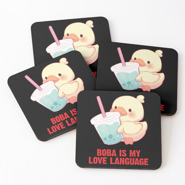 Item preview, Boba Is My Love Language - Cute Funny Duck Drinking Bubble tea designed and sold by aresmeris.