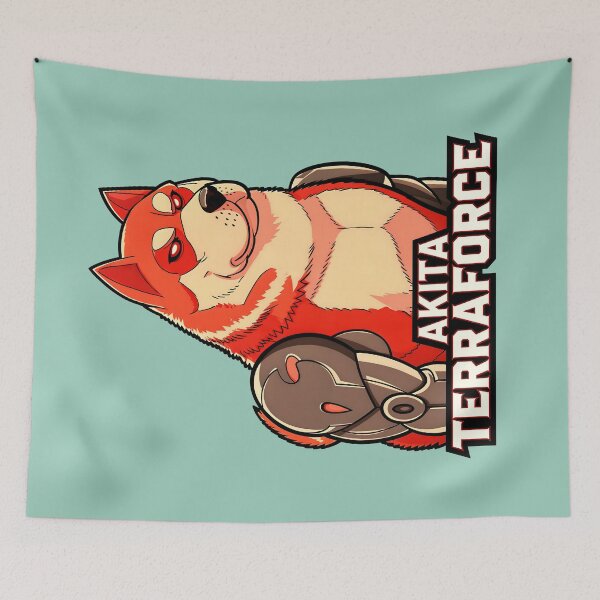 Item preview, Akita Terraforce A Cool Cyborg Dog Superhero designed and sold by TheArtOfPat.