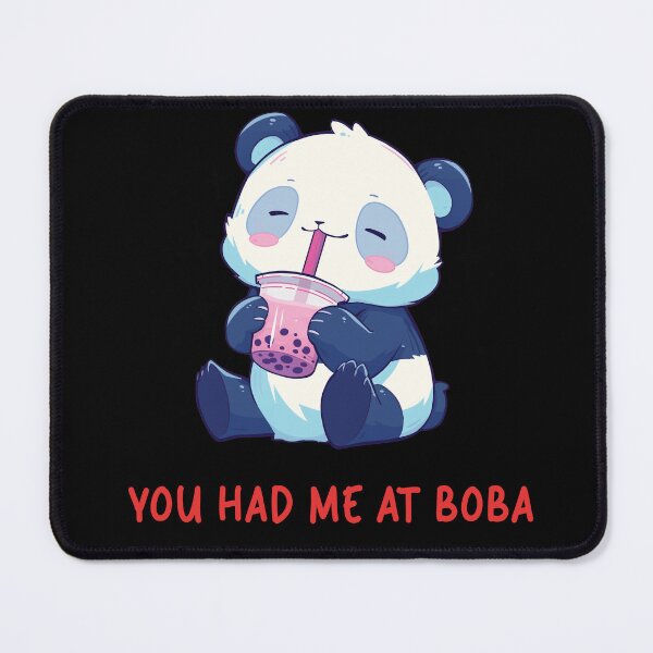 Item preview, You Had Me At Boba - Cute Funny Panda Drinking Bubble Tea designed and sold by aresmeris.
