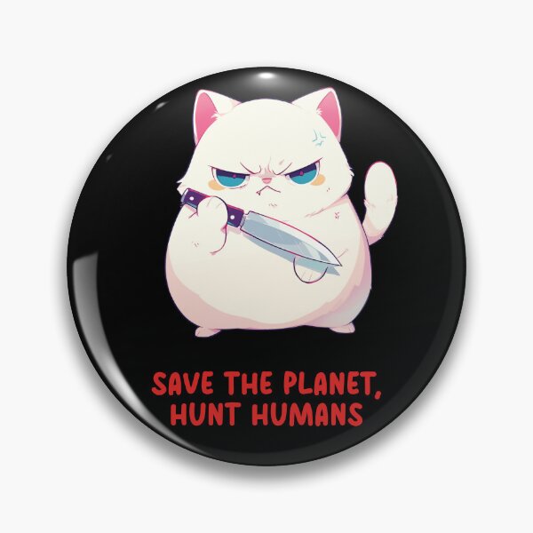 Item preview, Cute Murderous Cat Holding Knife designed and sold by aresmeris.