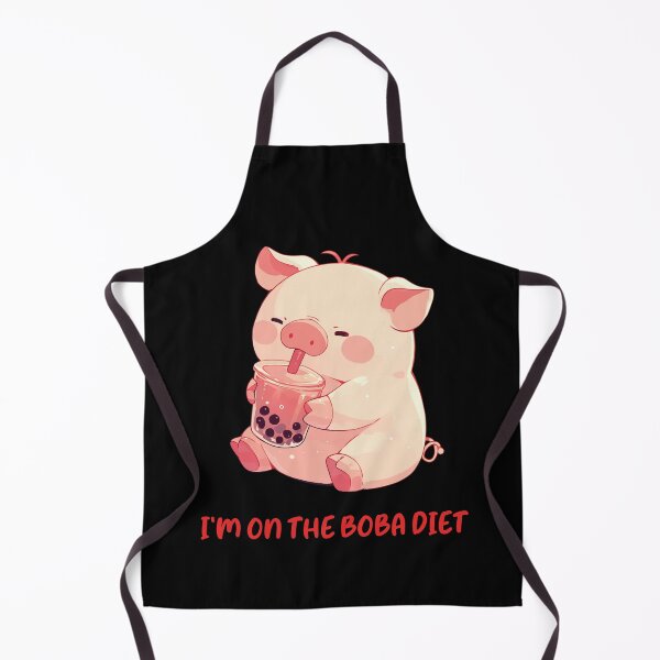 Item preview, I'm On A Boba Diet - Cut Funny Pig Drinking Boba designed and sold by aresmeris.