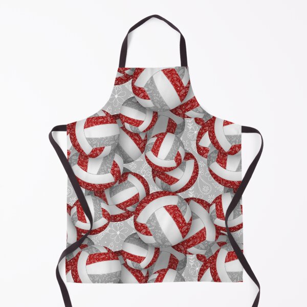 Item preview, Boho feathers paisleys red gray volleyball designed and sold by katzdzynes.