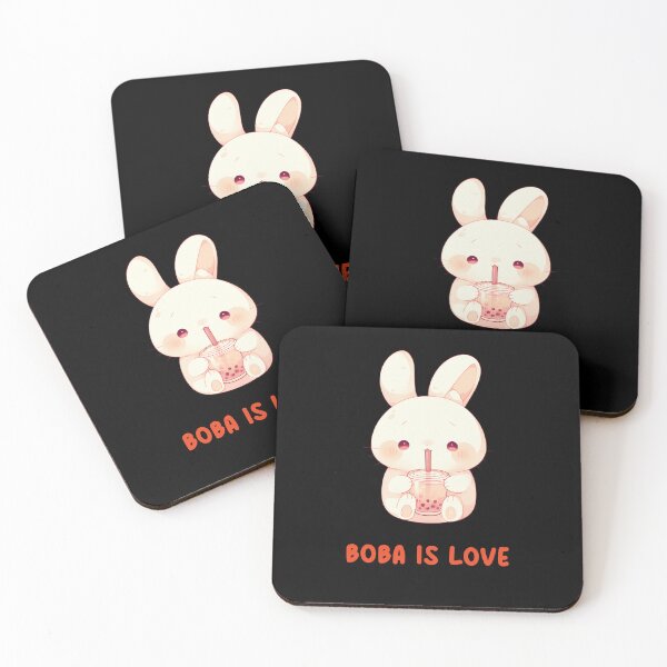 Item preview, Boba Is Love - Cute Funny Bunny Rabbit Drinking Bubble Tea designed and sold by aresmeris.