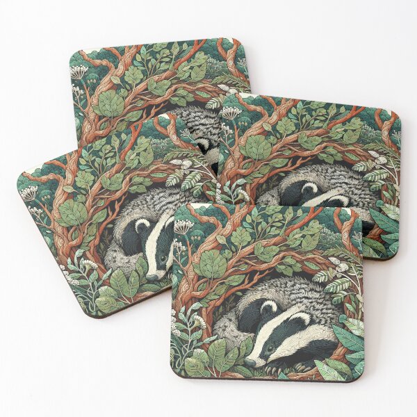 Item preview, Badger in a Forest designed and sold by RayCrimson.