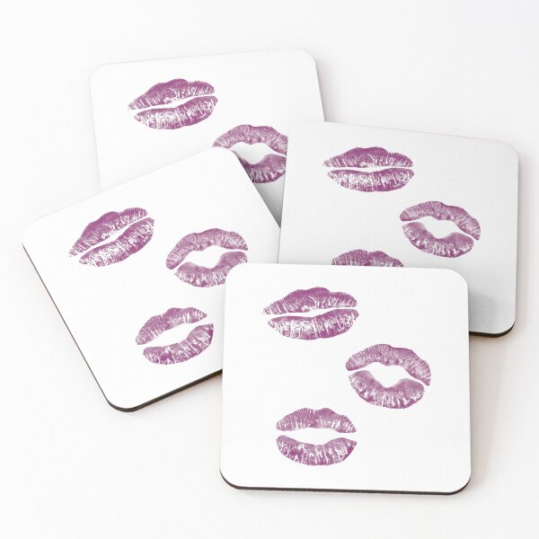 Item preview, Lips Kisses Smooches Pattern 1 - Violet Purple and White designed and sold by Daniel Bevis Design.