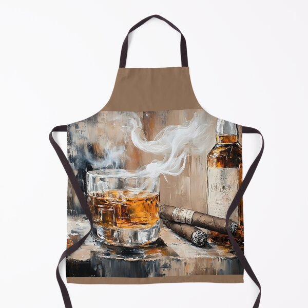 Item preview, Savor the Relaxation of Whiskey and Cigars with Earthy Tones AI Generated Digital Art designed and sold by OlfactoART Studio.