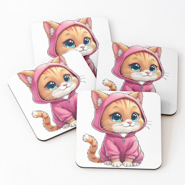 Item preview, cute cat, tabby SportyCat in pink tracksuit designed and sold by VelvetClawStudio.