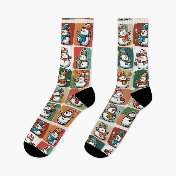 Item preview, Snowman squares designed and sold by Zenvo.