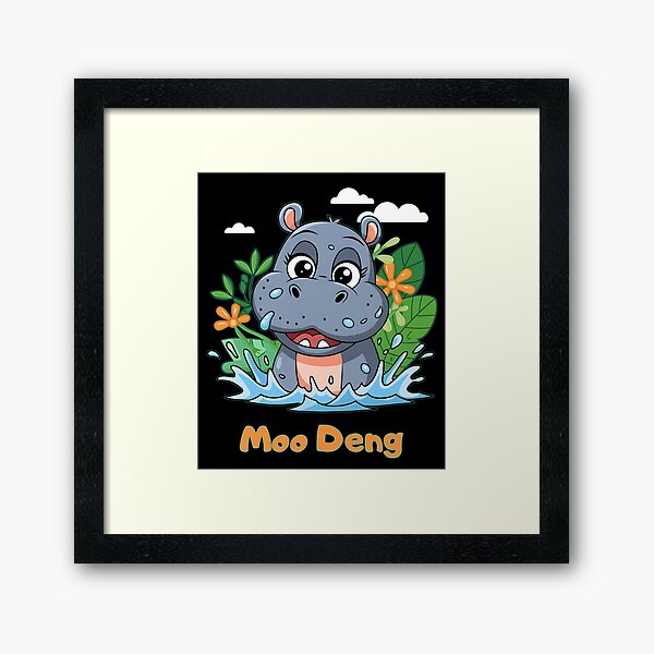 Item preview, Cute Hippo Splash Moo Deng Kids Animal Fun designed and sold by IT-Express.