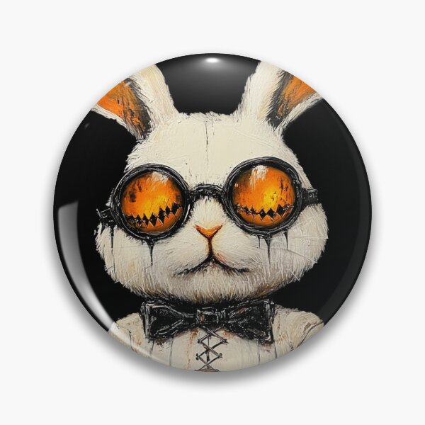 Aperçu de l'œuvre Lapin méchant et effrayant créée et vendue par Stickerverso.