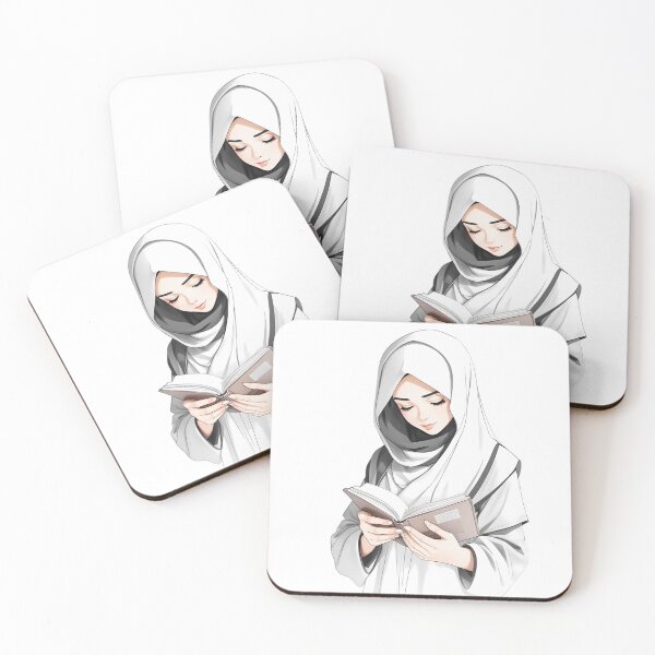 Item preview, Muslim woman reading designed and sold by Noor Gallery.