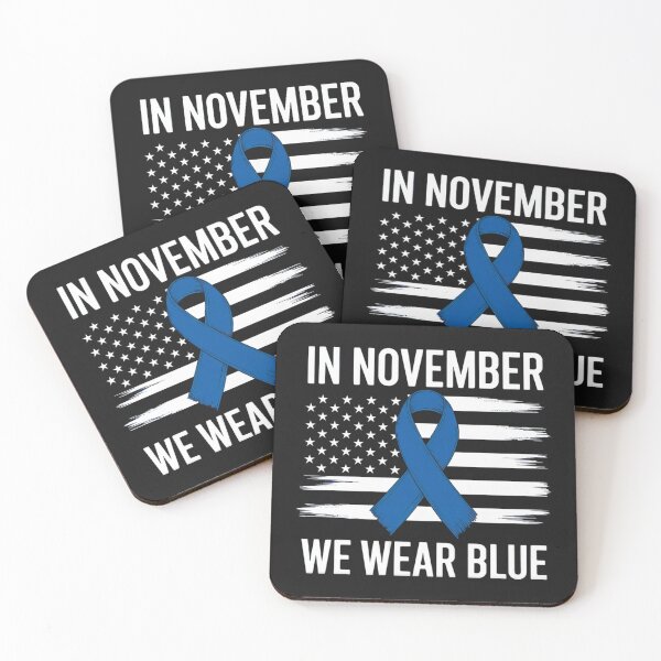 Item preview, In November We Wear Blue Diabetes Awareness Blue Ribbon designed and sold by Adrian Kane.