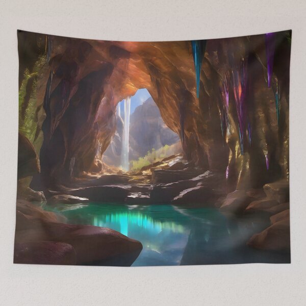 Item preview, Radiant Falls Sanctuary - Crystal Caverns Collection designed and sold by SpacePrintss.