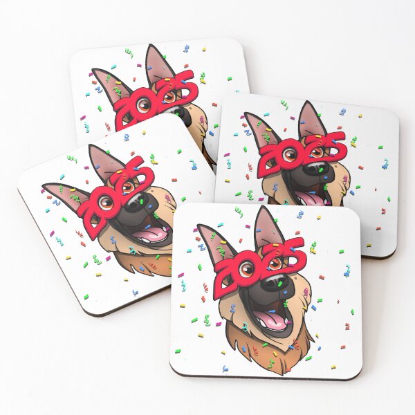 Item preview, New years german shepherd 2025 glasses designed and sold by polygrafix.