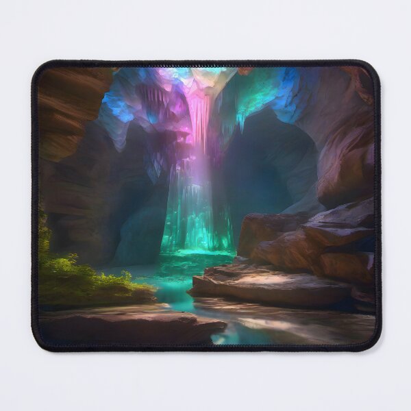 Item preview, Luminous Cascade Grotto - Crystal Caverns Collection designed and sold by SpacePrintss.