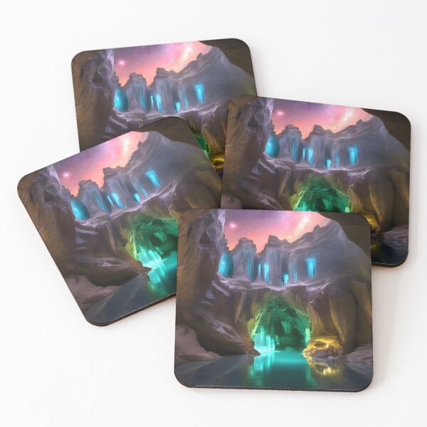 Item preview, Starlit Cascade Cavern - Crystal Caverns Collection designed and sold by SpacePrintss.