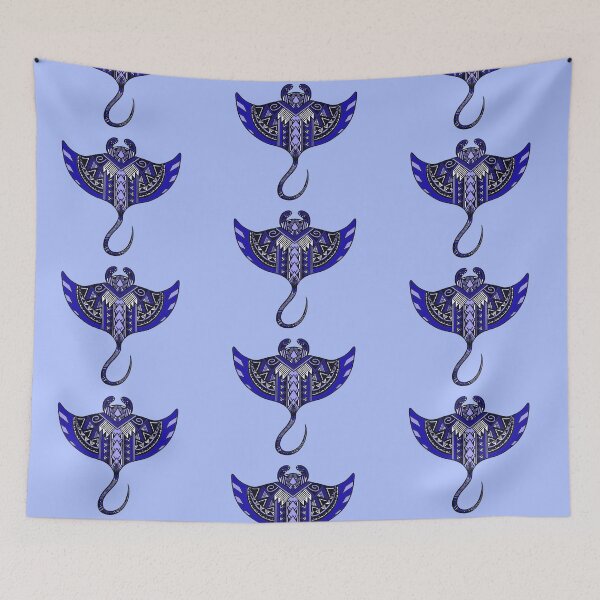 Item preview, Blue Tribal Manta Ray designed and sold by Steeb757.