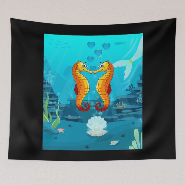 Item preview, SEAHORSE GRAPHIC SEAHORSE KISS DESIGN  designed and sold by OnlineTshirtMan.