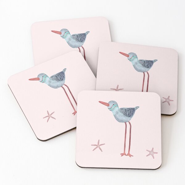 Item preview, Charming Seabird Illustration with Starfish Accents | Coastal Nursery Wall Art designed and sold by the-coin-jar-co.
