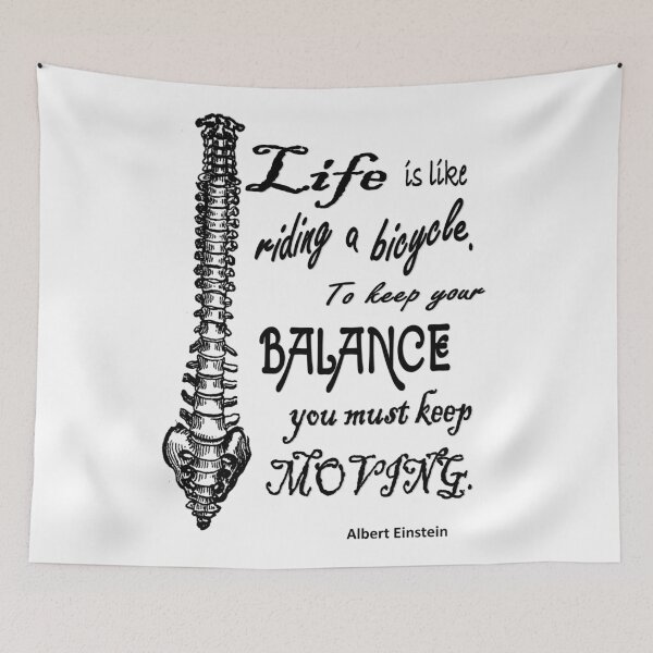 Item preview, Life Balance Einstein Quote with Spine LBEQ396 designed and sold by missdebi27.