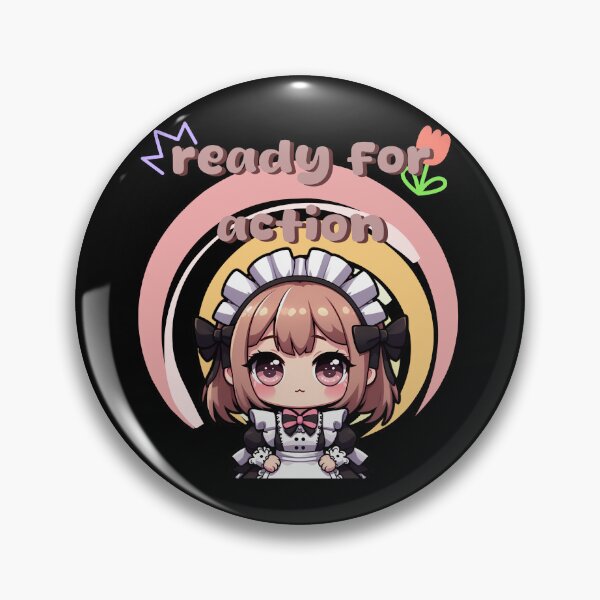 Item preview, ready for action, Adorable Chibi Maid With Funny Phrase designed and sold by LWOI.