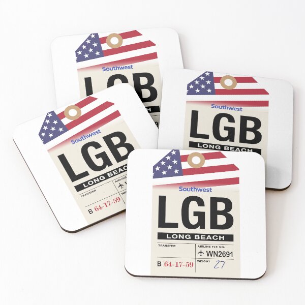 Item preview, Long Beach (LGB) California Airline Luggage Tag designed and sold by travelwitheric.