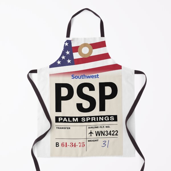 Item preview, Palm Springs (PSP) California Airline Luggage Tag designed and sold by travelwitheric.