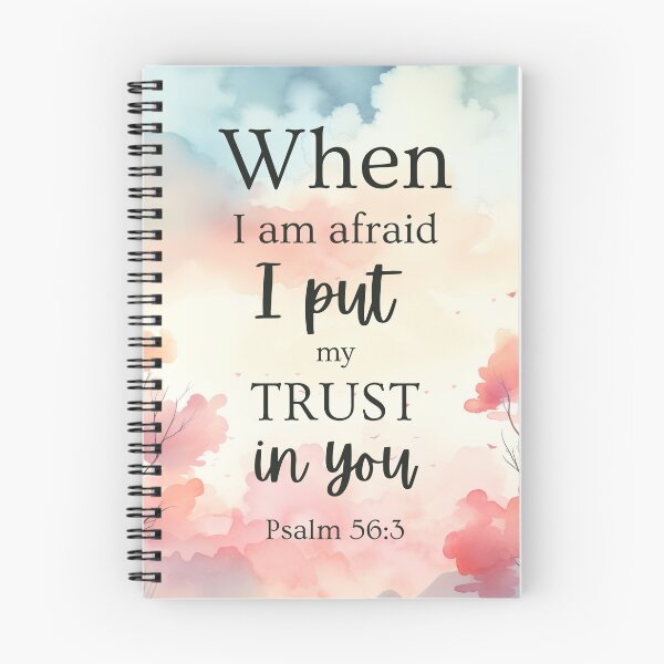 Item preview, When I am Afraid I put my Trust in You - Ps 56:3 - Motivational Bible Verse Scripture designed and sold by JWGifts4U.