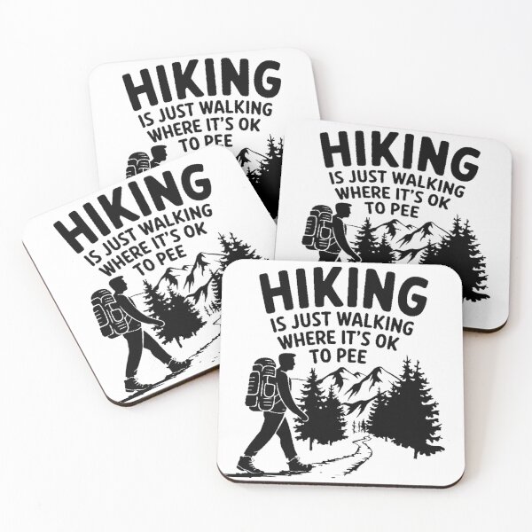 Item preview, Funny Hiking - Hiking is just walking where it's ok to pee designed and sold by Orsik.