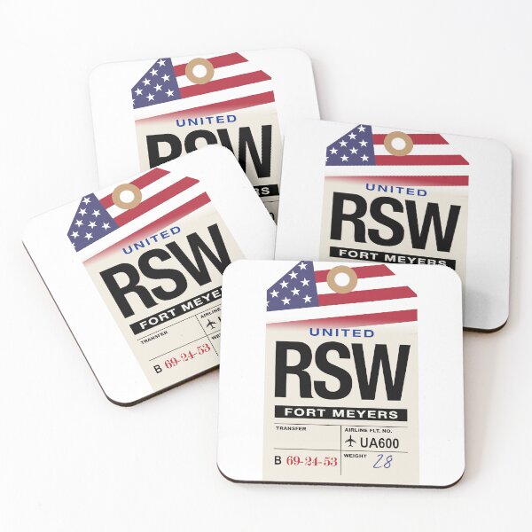 Item preview, Fort Meyers (RSW) Florida Airline Luggage Tag designed and sold by travelwitheric.