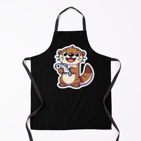 Item preview, Happy Otter with Fish designed and sold by LewpyG.
