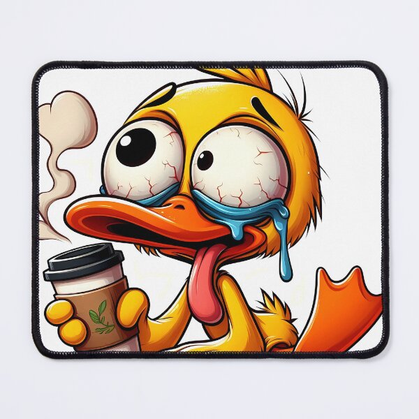 Item preview, Goofy yellow duck holding coffee designed and sold by islandboy86.