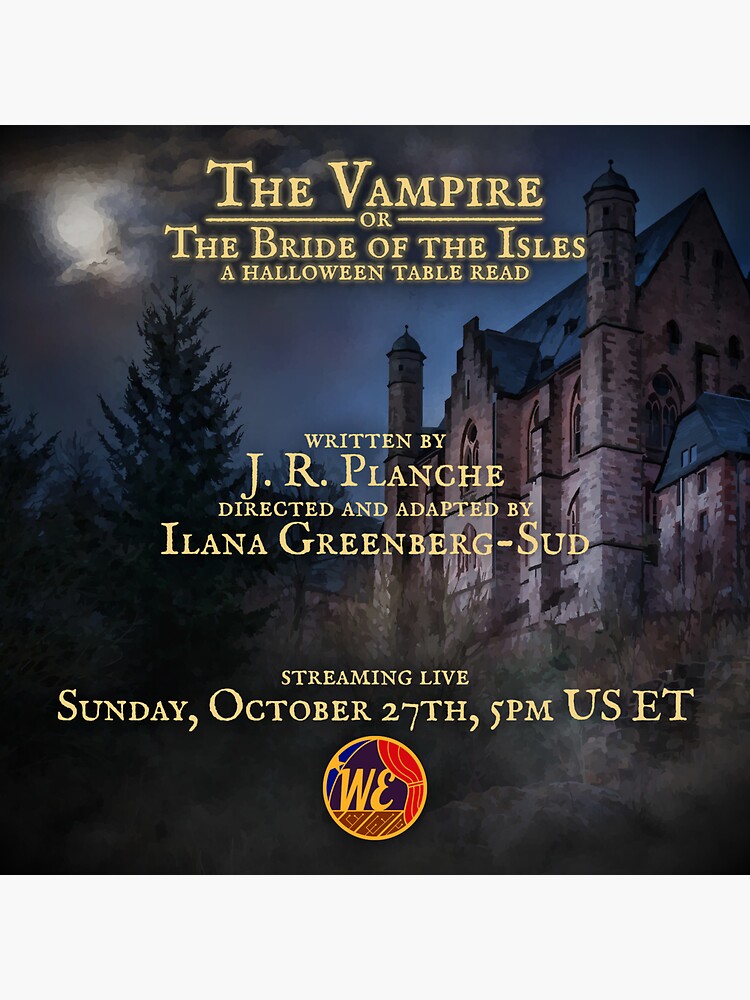 Thumbnail 3 of 3, Sticker, The Vampire Poster (2024) designed and sold by WorldsElsewhere.