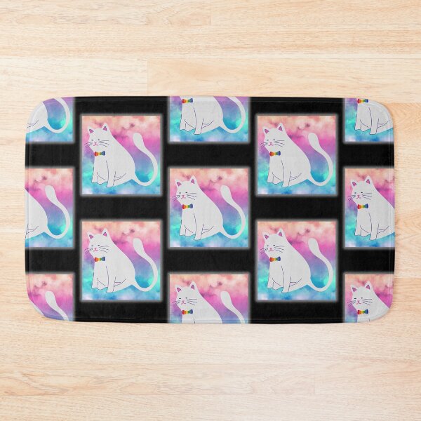 Item preview, Rainbow Bowtie Cat on Cloud Nine designed and sold by muitee.