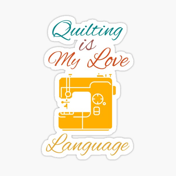 Item preview, Quilting Is My Love Language Retro Style Quilt Funny Quilting  designed and sold by Wiss2Arts.