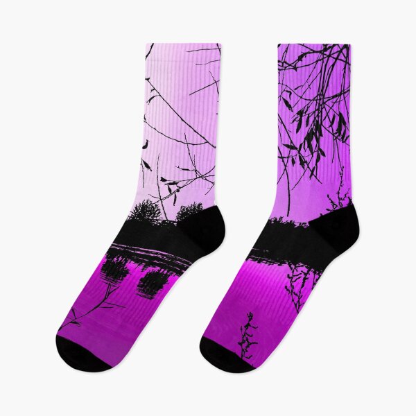 Item preview, Surreal Tree Silhouette Reflecting on Magenta Pond designed and sold by Fredster1966.